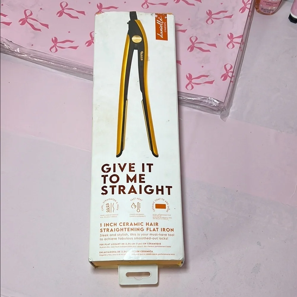 ✅NEW✅Hot Tools Ceramic Hair Straightener - Yellow - Picture 1 of 4